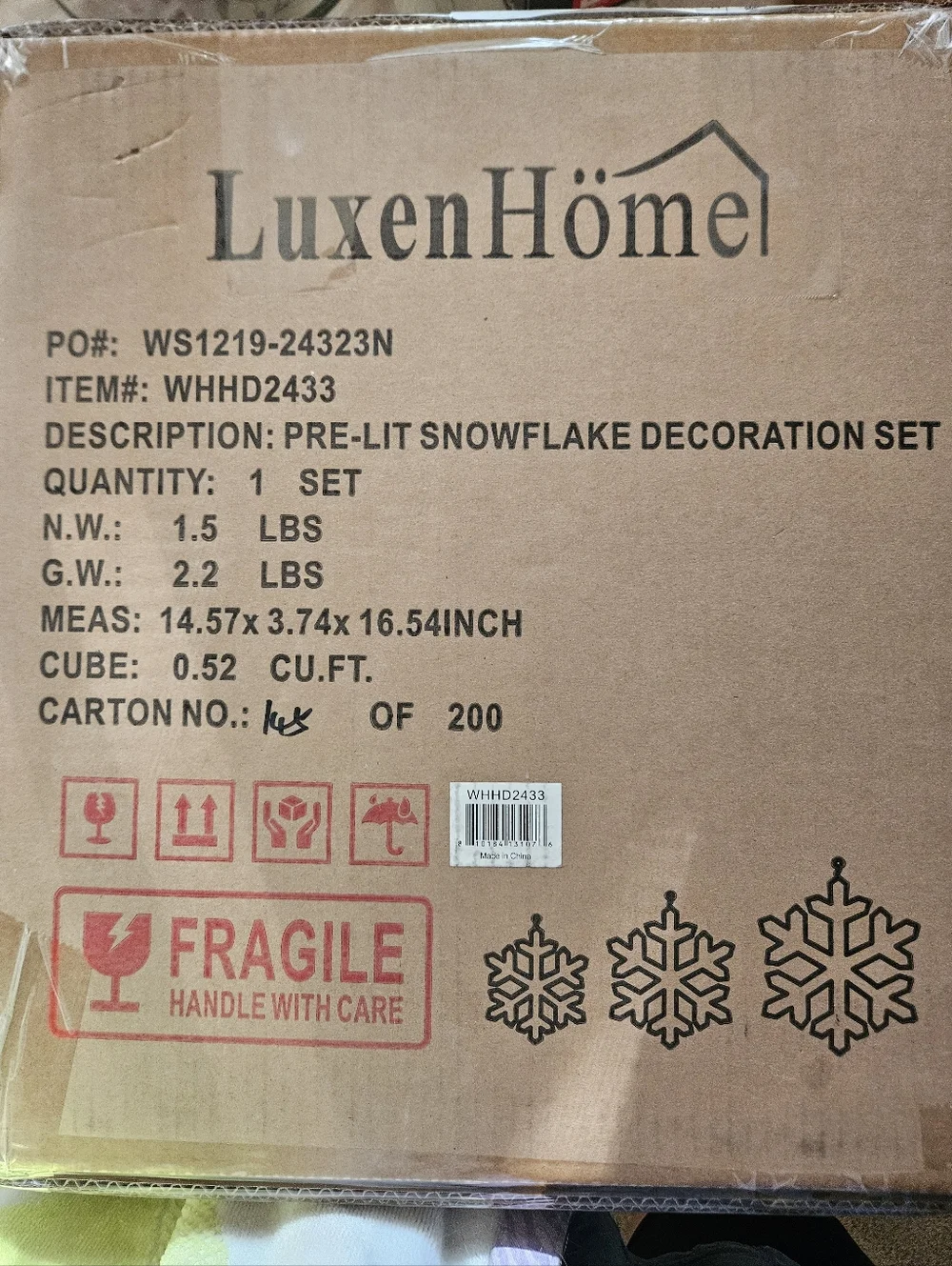 Target Set of 3 different size Snowflake Decoration Fantasy Winter Holiday Light